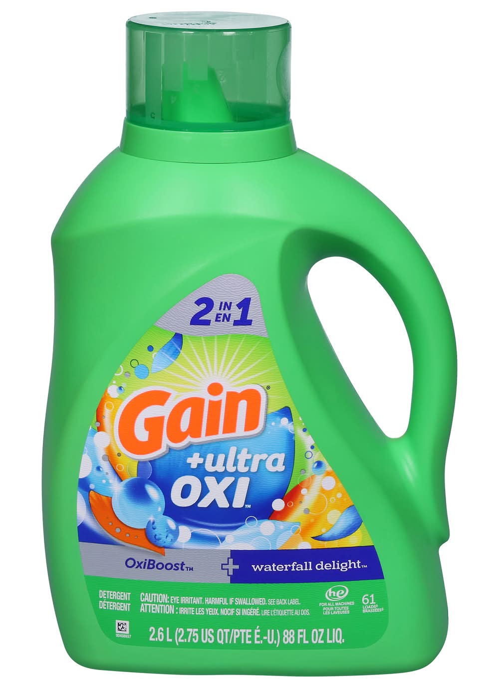 Gain Ultra Oxi Waterfall Delight Liquid Detergent 88 oz