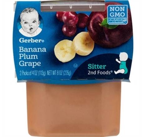 Gerber Banana Plum Grape for Sitter 2-4 oz