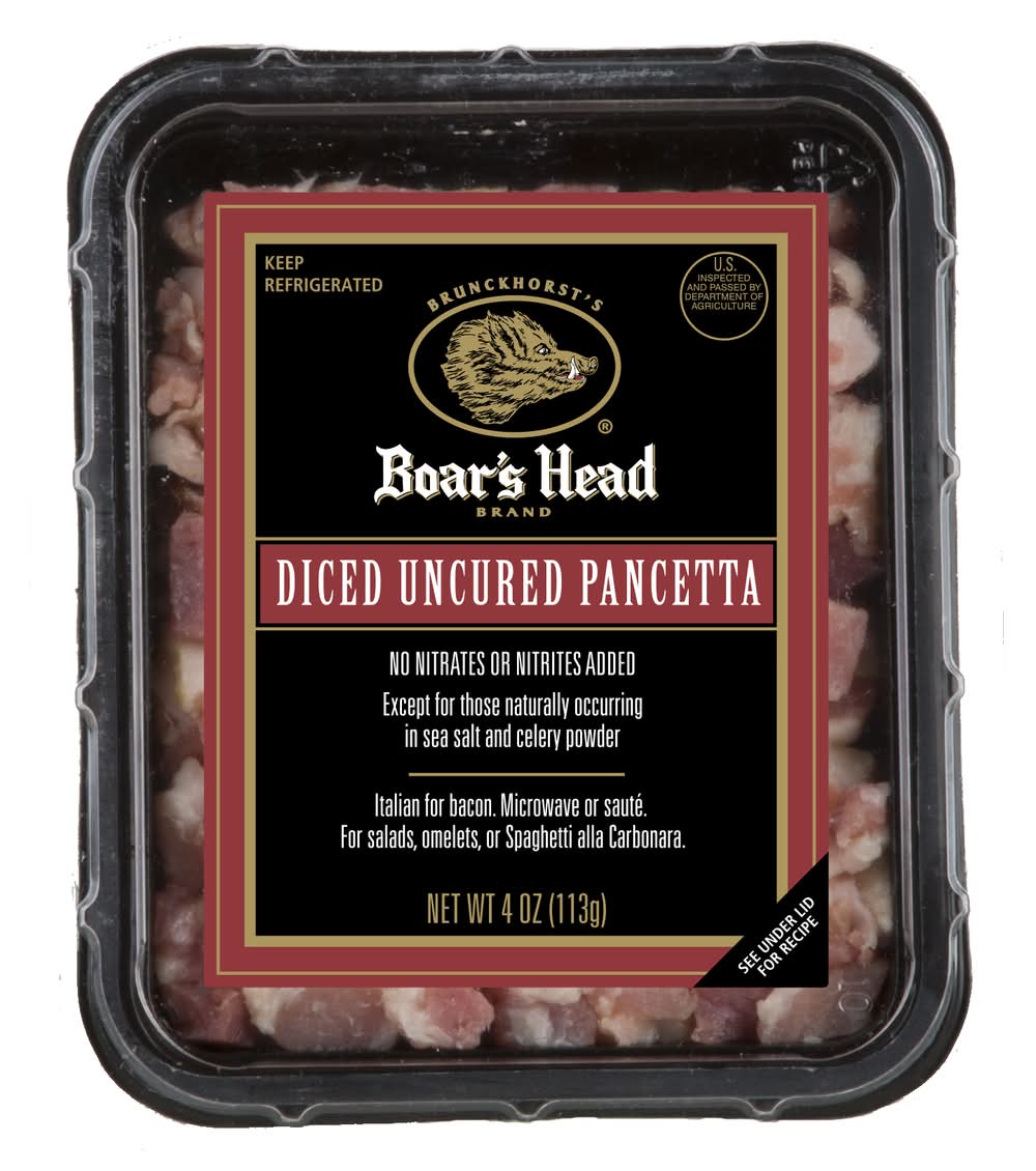 Boar's Head Diced Uncured Pancetta 4 oz