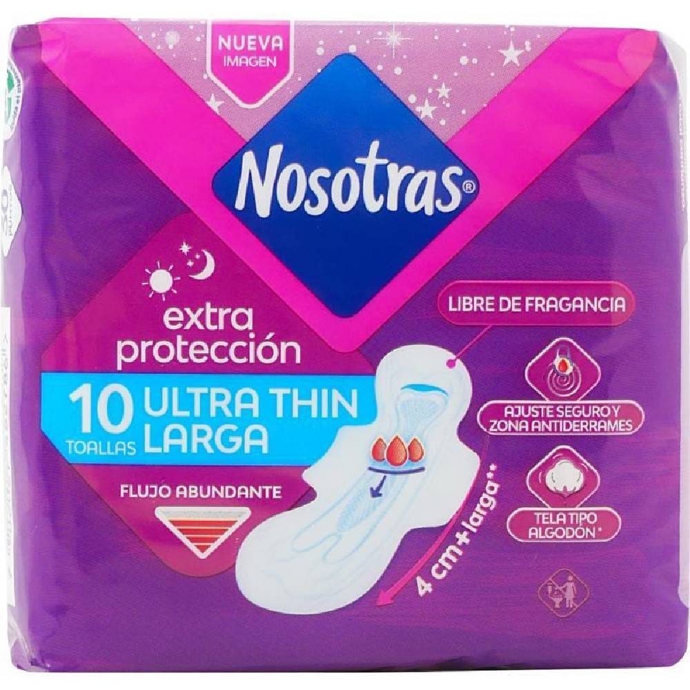 Nosotras Ultra Thin Long Pads 10 ct