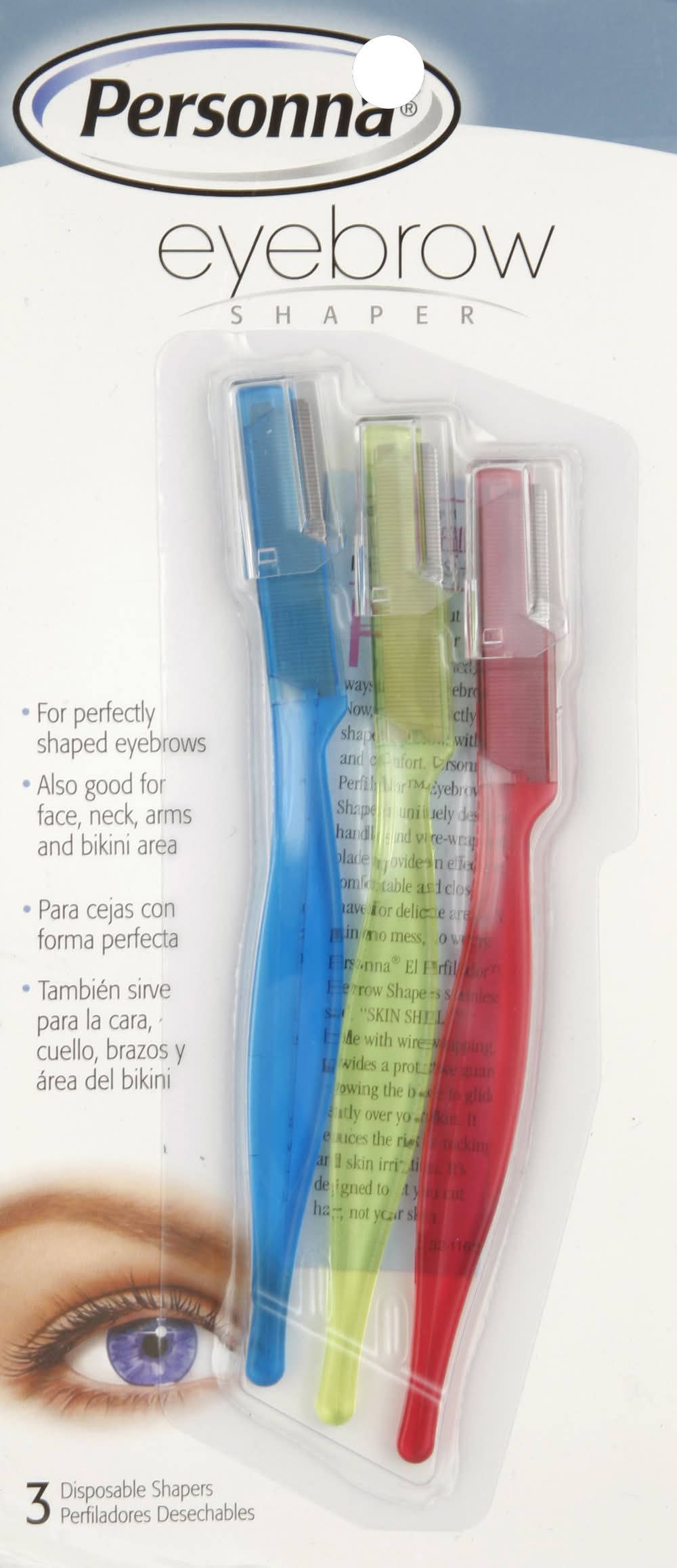 Personna Perfilador de Cejas / Eyebrow Razors 3 ct