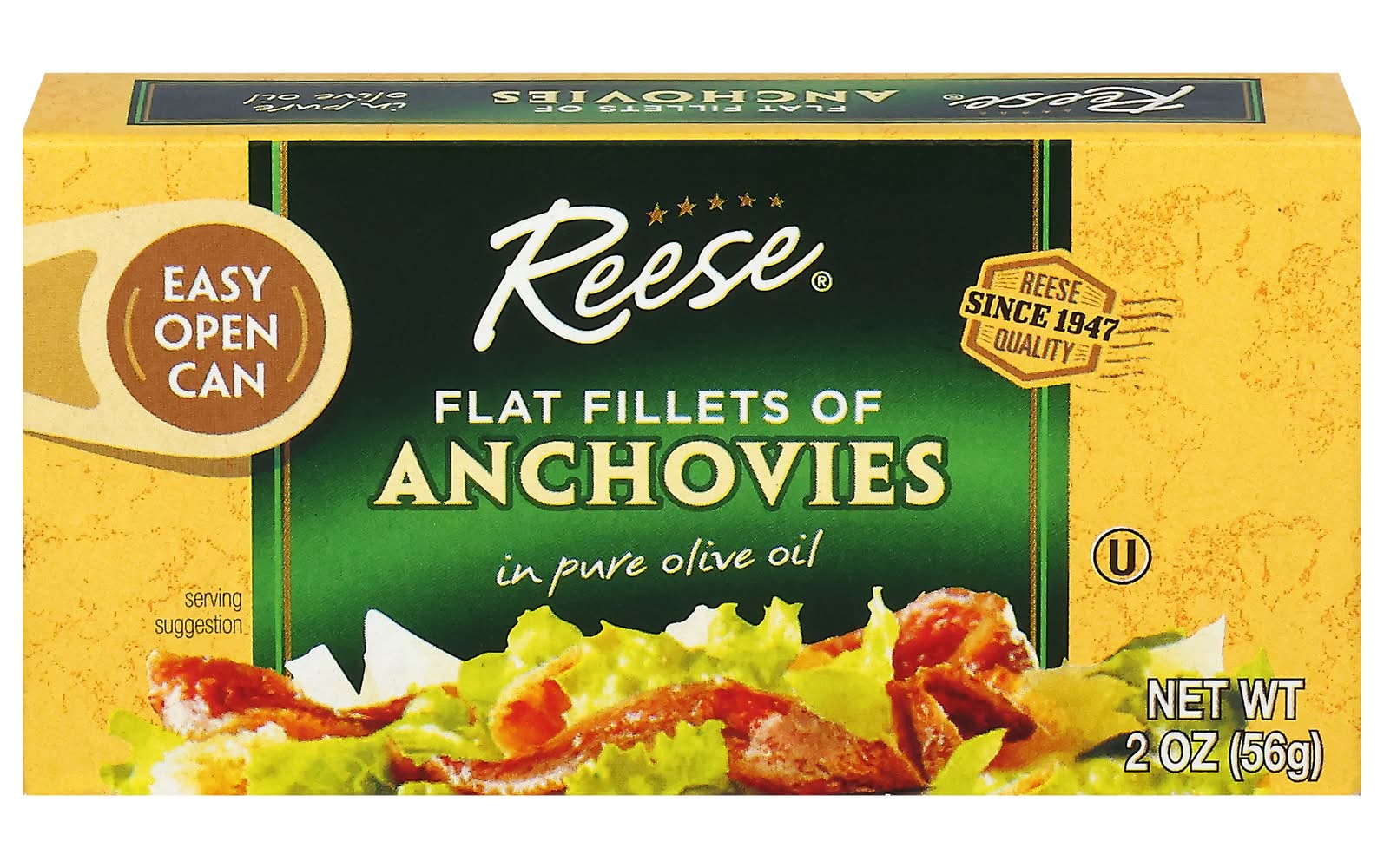 Reese Flat Fillets of Anchovies 2 oz