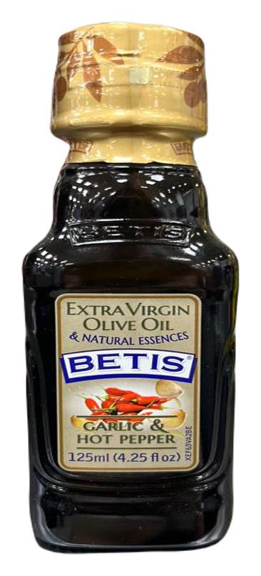 Betis Extra Virgin Olive Oil Garlic & Hot Pepper 4.25 oz