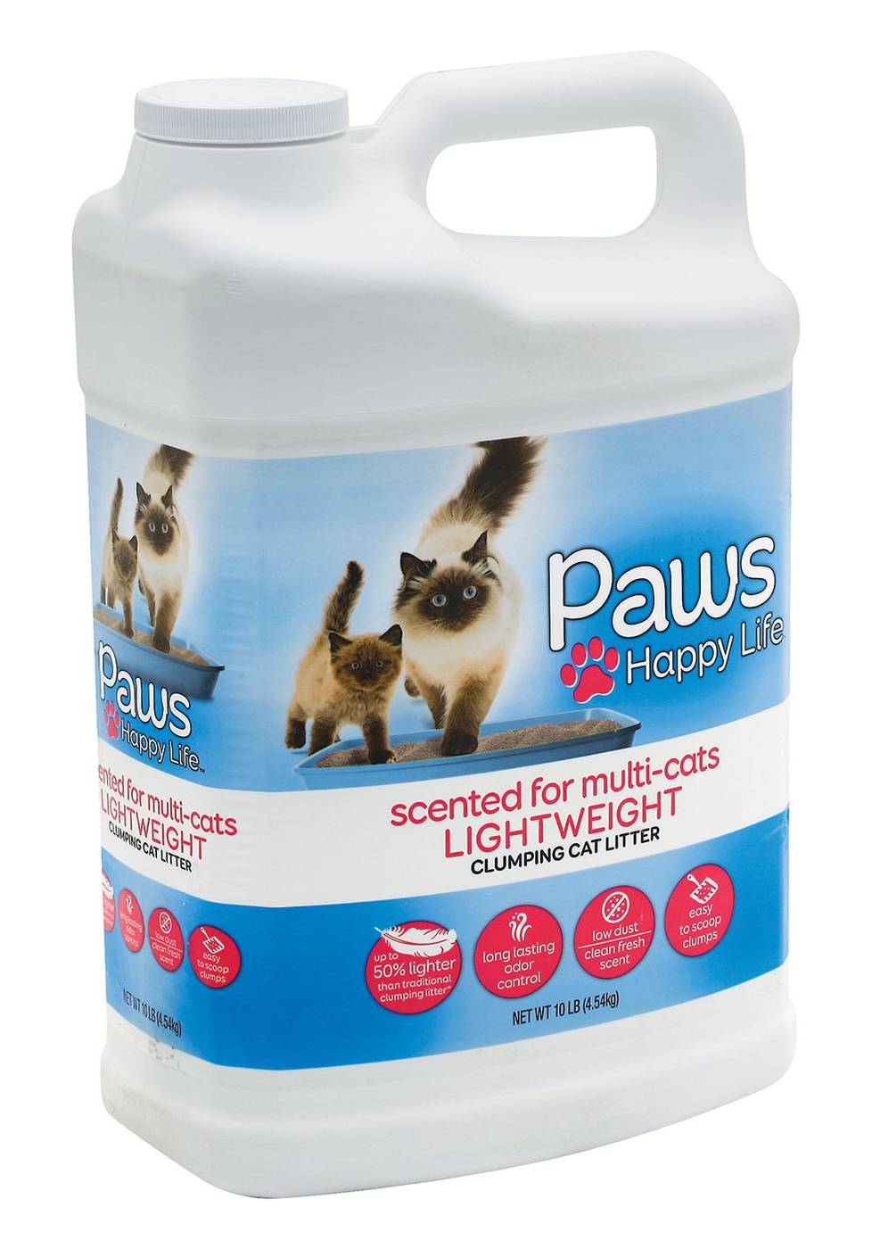 Paws Happy Life Scented For Multi-Cats Lightweight Clumping Cat Litter 10 lb