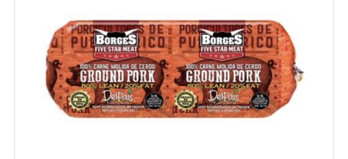 Borges Ground Pork 80/20 16 oz