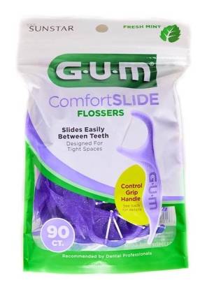 GUM Advanced Care Flosser Picks Slides Easily Between Teeth 90 ct