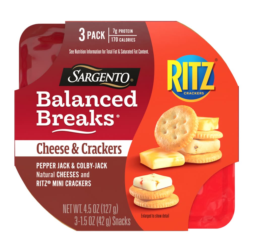 Sargento Balanced Breaks Cheese & Ritz Crackers 3-1.5 oz