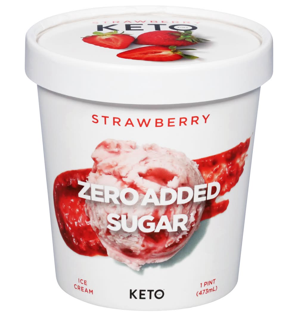 Keto Strawberry Low Carb Ice Cream 1 pint