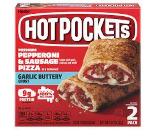 Hot Pockets Pepperoni & Sausage Pizza with Garlic Buttery Crust 9 oz