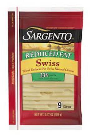 Sargento Reduced Fat Swiss Cheese Slices 8 oz