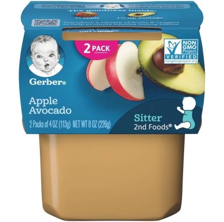Gerber Apple Avocado for Sitter 2-4 oz