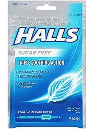 Halls Relief Sugar Free Mountain Menthol 