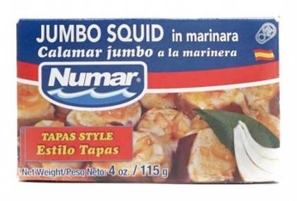 Numar Calamar Jumbo al la Marinara 4 oz
