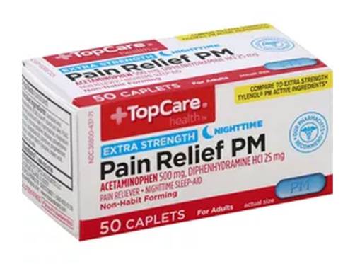 TopCare Health Extra Strength Pain Relief PM 50 Caplets