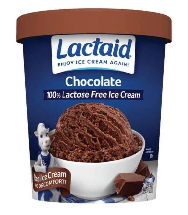 Lactaid Chocolate Lactose Free Ice Cream 1 quart
