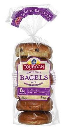 Toufayan Cinnamon Raisin Bagels 20 oz