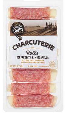 Culinary Tours Charcuterie Rolls Soppressata & Mozzarella 5 oz 