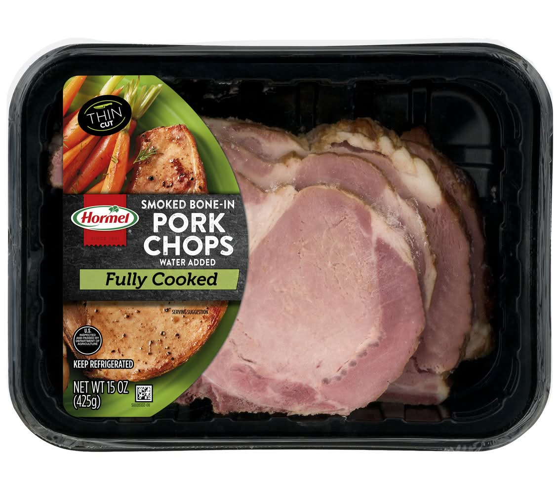 Hormel Smoked Bone-In Pork Chops Thin Cut 15 oz