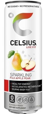 Celsius Sparkling Fitness Drink Fuji Apple Pear