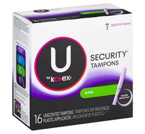 U by Kotex Click with Comfort Flex Tampons Super Unscented 16 ct