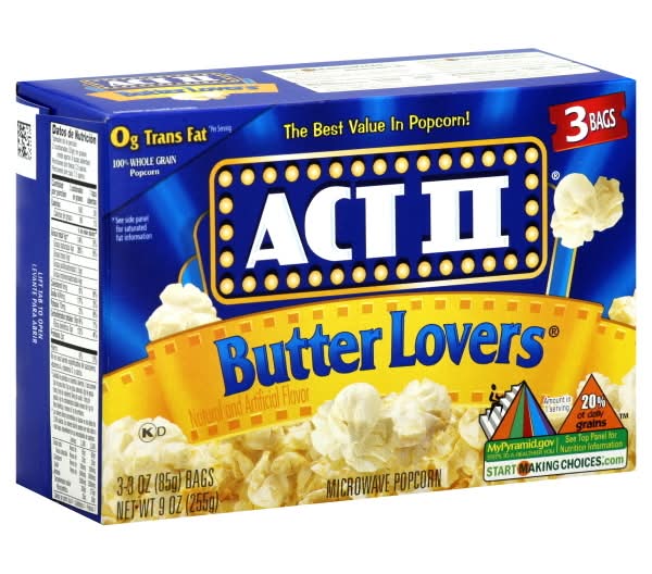 Act II Butter Lovers Popcorn 3-2.75 oz