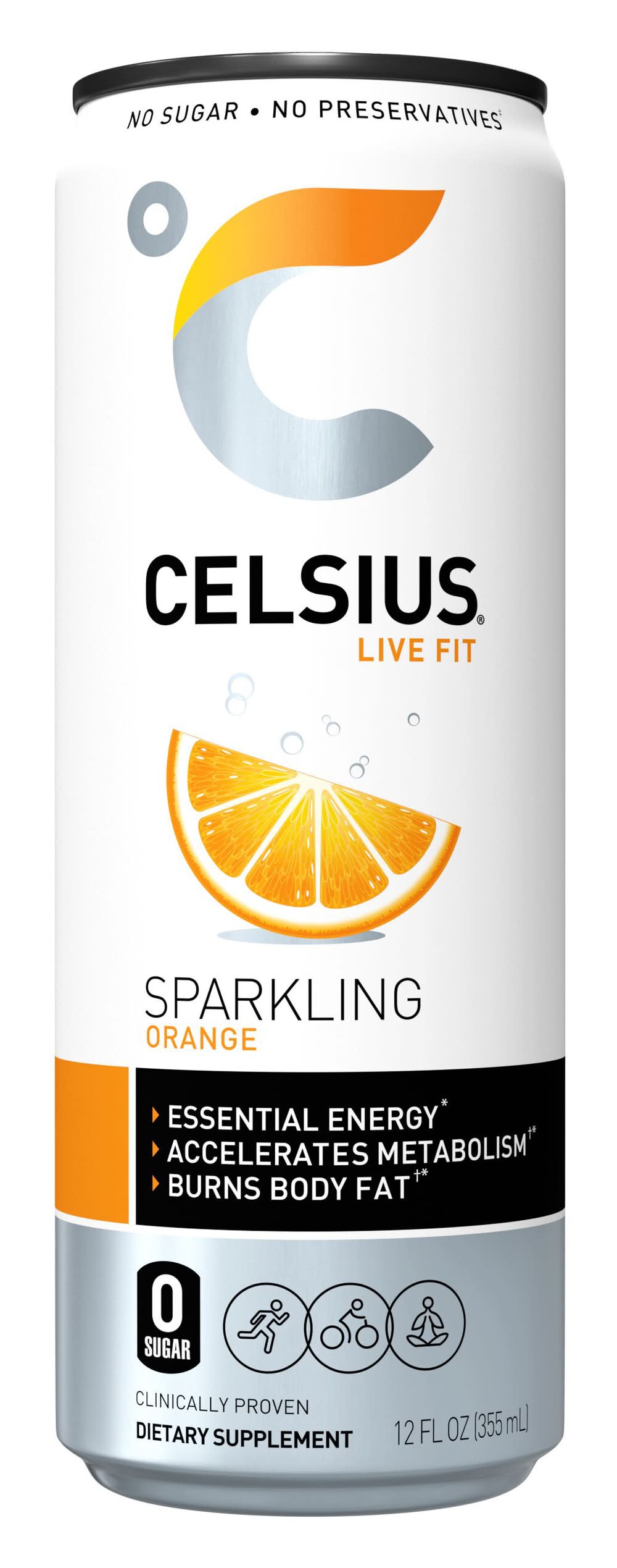 Celsius Sparkling Fitness Drink Orange