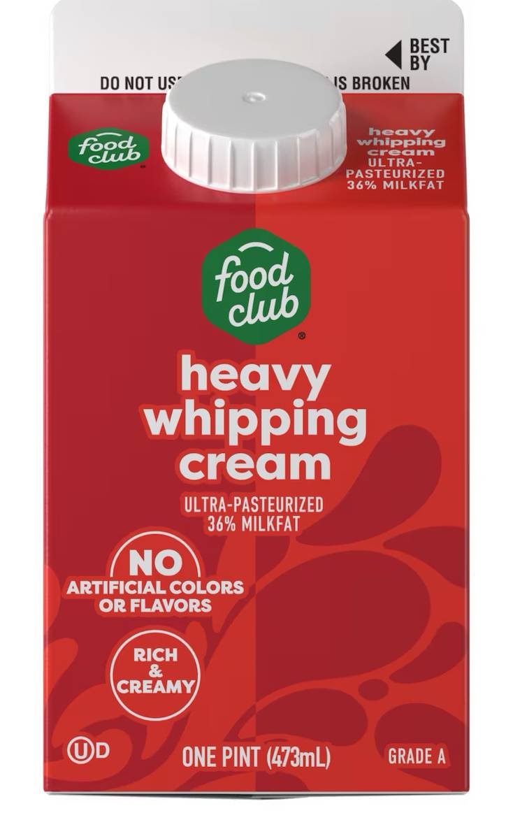 Food Club Heavy Whipping Cream 16 oz