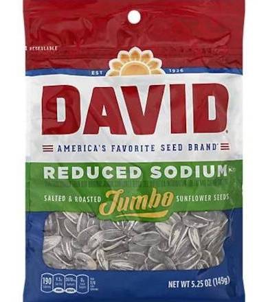 David Reduced Sodium Salted & Roasted Sunflower Seeds 5.25 oz