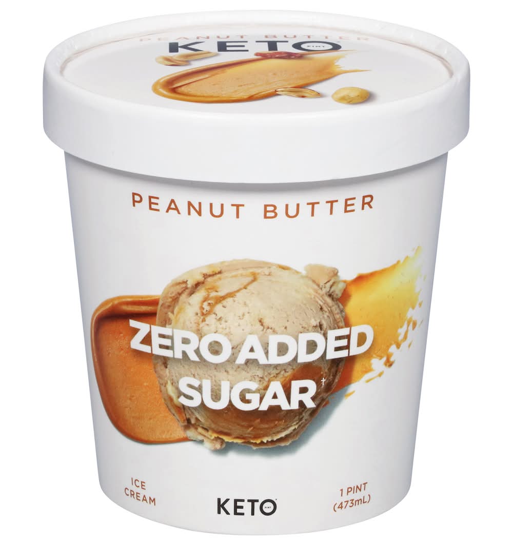 Keto Peanut Butter Cup Low Carb Ice Cream 1 pint