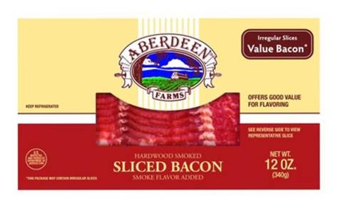 Aberdeen Farms Sliced Bacon 12 oz