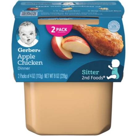Gerber Apple Chicken Dinner for Sitter 2-4 oz