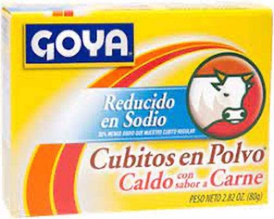 Goya Cubitos en Polvo Sabor a Carne Reducido en Sodio 2.82 oz