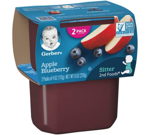 Gerber Apple Blueberry for Sitter 2-4 oz