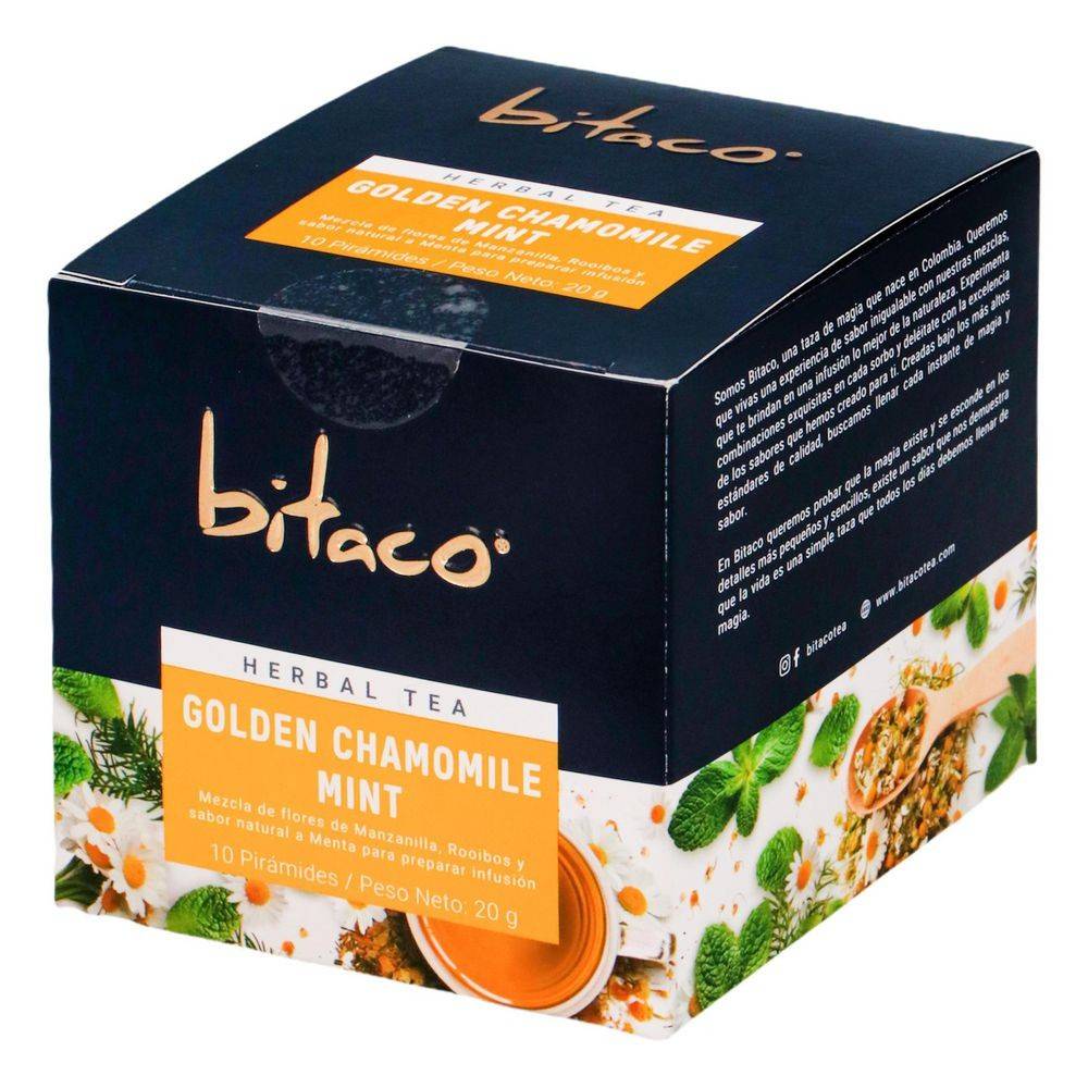 Bitaco Herbal Tea Golden Chamomile Mint 10 ct