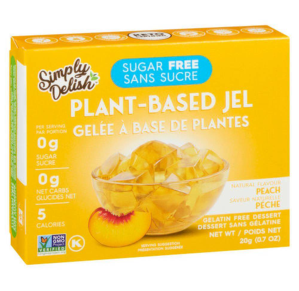 Simply Delish Peach Plant Based Jel Sugar Free 0.7 oz