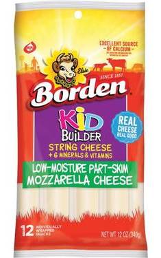 Borden Kid Builder Mozzarella String Cheese 12 oz