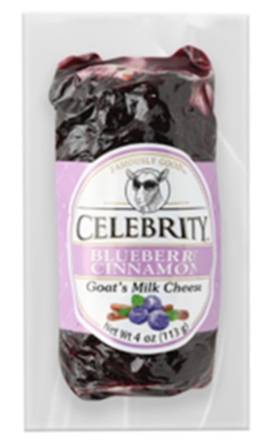 Celebrity Blueberry Cinnamon Goat Cheese 4 oz