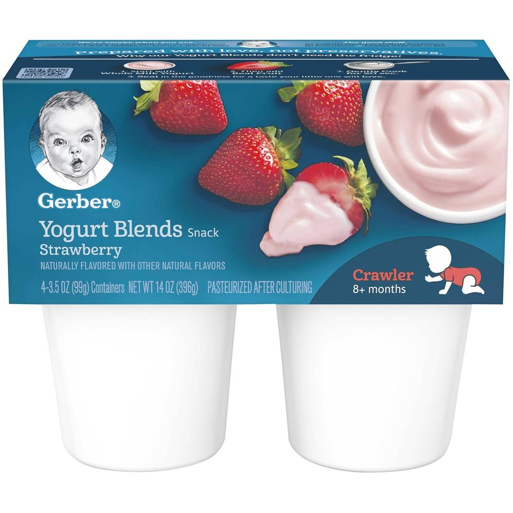 Gerber Yogurt Blends Strawberry 4-3.5 oz