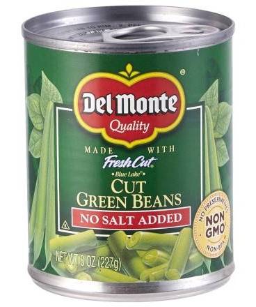 Del Monte Cut Green Beans No Salt Added