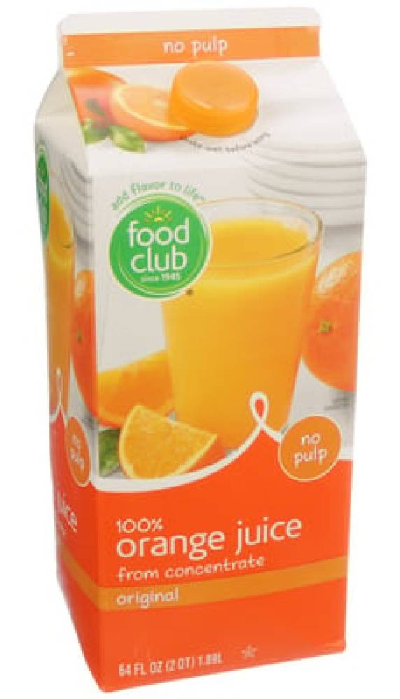 Food Club Orange Original Juice 64 oz
