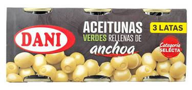 Dani Aceitunas Verdes con Anchoas Clásicas 3-4 oz