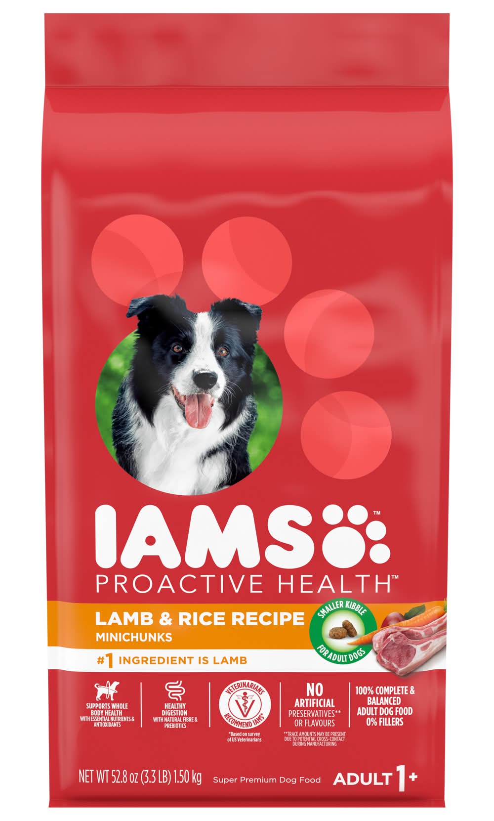IAMS Proactive Health Minichunks Lamb & Rice Dog Food 3.3 lbs