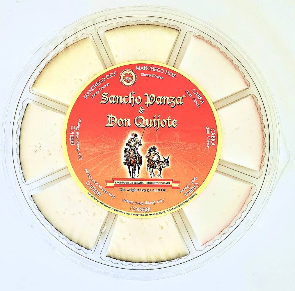 Sancho Panza & Don Quijote Bandeja Variedad de 3 Quesos 6 ct