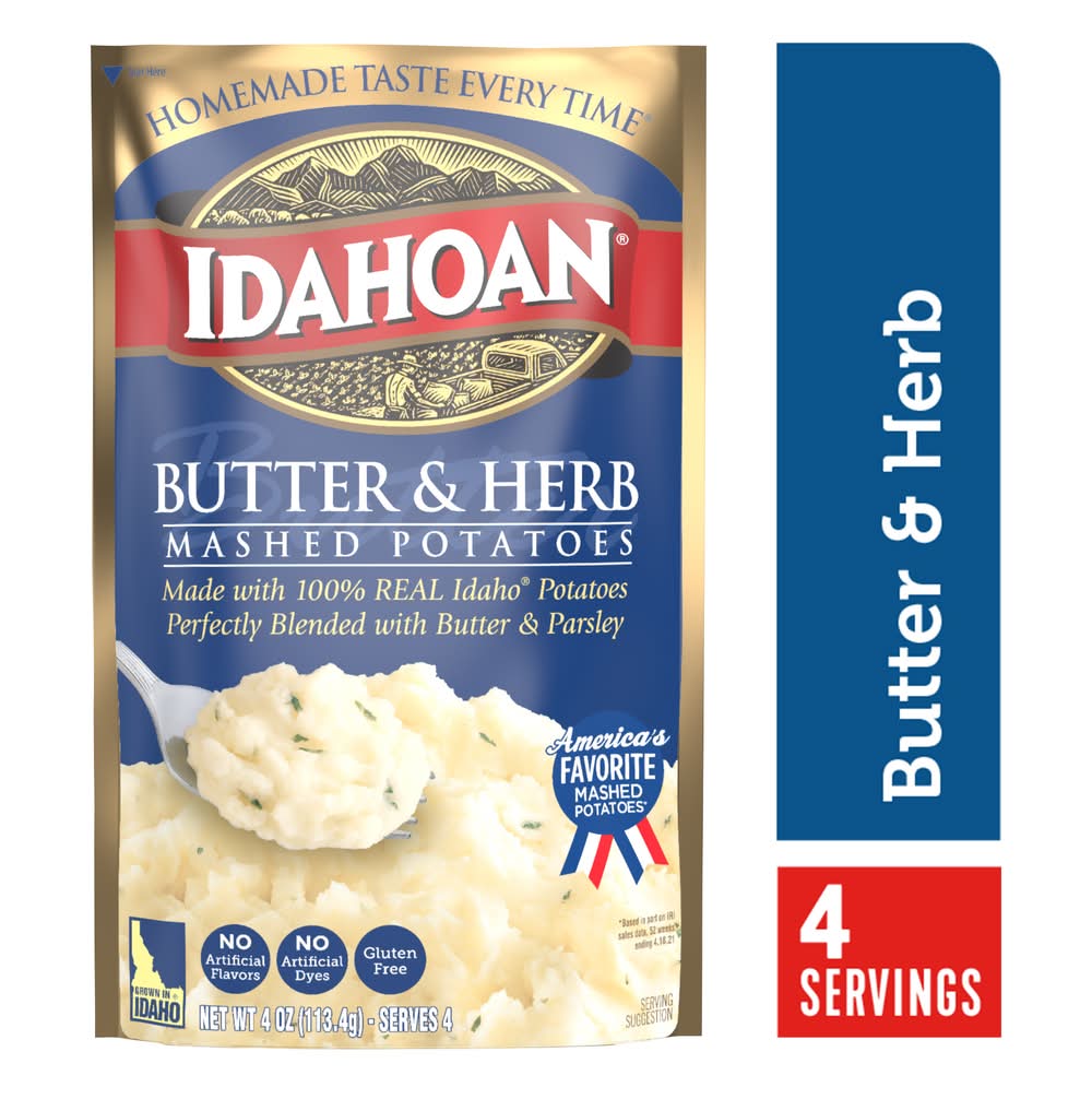 Idahoan Mashed Potatoes Butter & Herb 4 oz