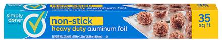Simply Done Non-Stick Heavy Duty Aluminum Foil 37.5 Sq Ft
