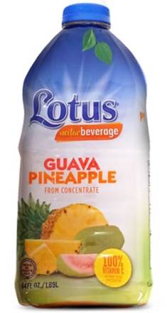 Lotus Nectar Beverage Guava Pineapple 64 oz