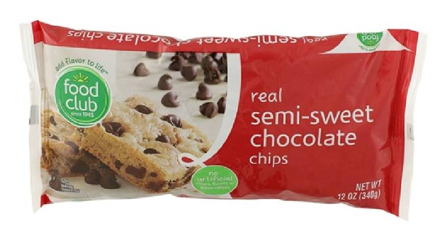 Food Club Real Semi-Sweet Chocolate Chips 12 oz