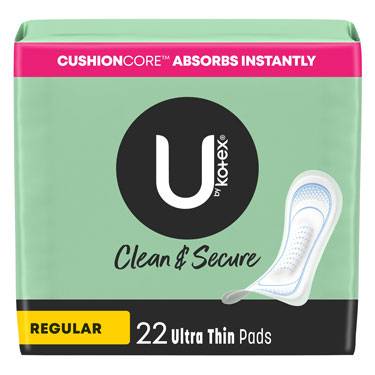 U by Kotex Ultra Thin Regular Pads 22 ct