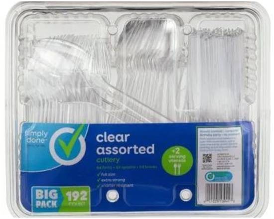 Simply Done Clear Assorted Cutlery 192 ct