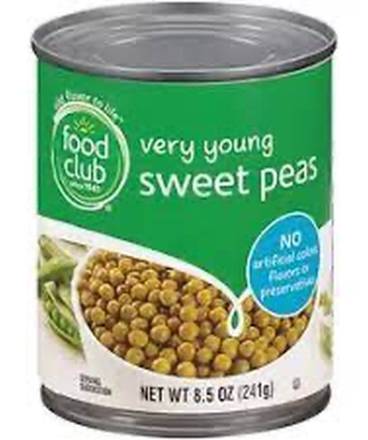 Food Club Very Young Sweet Peas 8.5 oz
